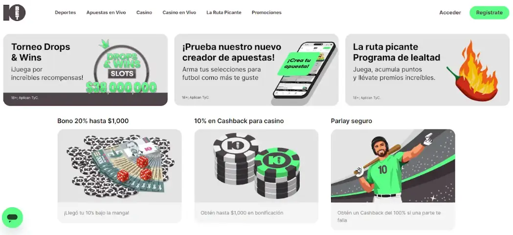 Promociones en 10Bet, uno de los casinos mejor calificados calificaciones casinos mexico 10bet
